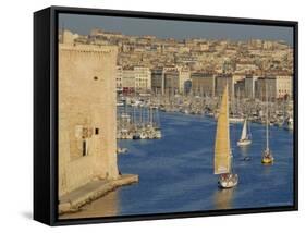 The Old Port, Marseilles, Provence, France, Europe-Bruno Morandi-Framed Stretched Canvas