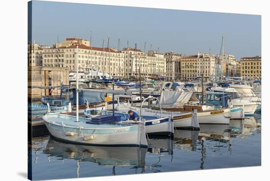 The Old Port of Marseille (Vieux Port) in Marseille, Bouches-Du-Rhone, Provence-Chris Hepburn-Stretched Canvas