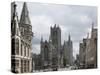 The Old Post Office on the Left, St. Nickolas Church and the Belfry Beyond, Ghent, Belgium, Europe-James Emmerson-Stretched Canvas