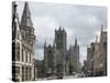 The Old Post Office on the Left, St. Nickolas Church and the Belfry Beyond, Ghent, Belgium, Europe-James Emmerson-Stretched Canvas