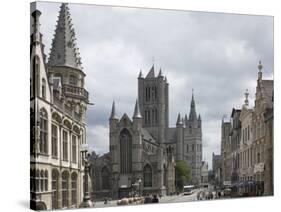 The Old Post Office on the Left, St. Nickolas Church and the Belfry Beyond, Ghent, Belgium, Europe-James Emmerson-Stretched Canvas