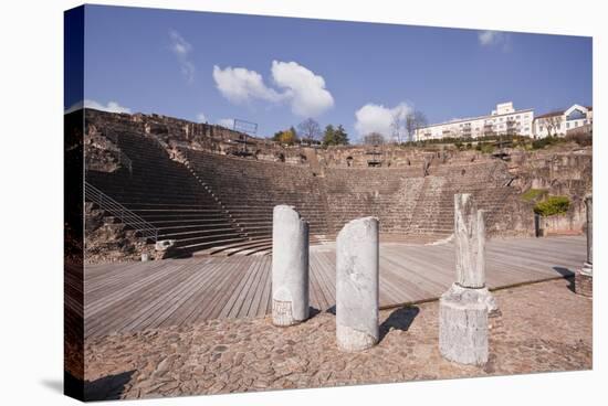 The Old Roman Theatre of Fourviere in the City of Lyon, Rhone-Alpes, France, Europe-Julian Elliott-Stretched Canvas