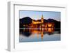 The Old Romanic Bridge of Ponte De Lima by Night-henner-Framed Photographic Print