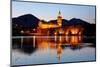 The Old Romanic Bridge of Ponte De Lima by Night-henner-Mounted Photographic Print