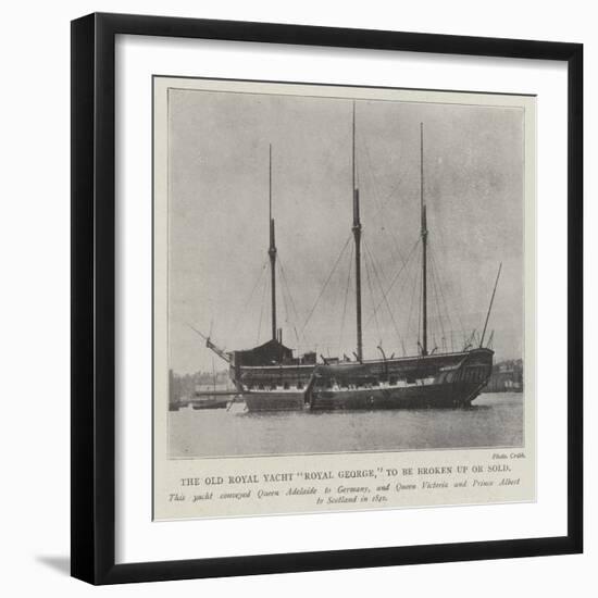 The Old Royal Yacht Royal George, to Be Broken Up or Sold-null-Framed Giclee Print