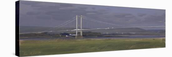 The Old Severn Bridge, December-Tom Hughes-Stretched Canvas