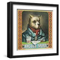 The Old Sport Brand Tobacco Label-Lantern Press-Framed Art Print