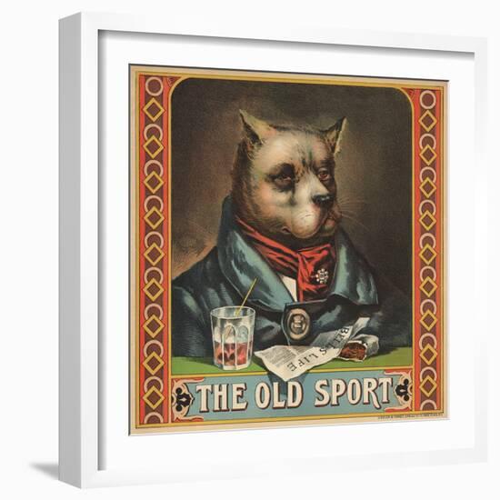 The Old Sport Tobacco Crate Label-null-Framed Giclee Print