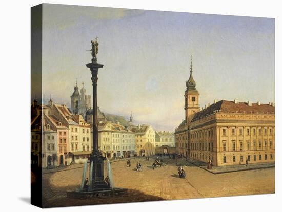 The Old Square in Warsaw, Poland 19th Century-Jan van Grevenbroeck-Stretched Canvas