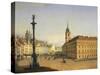 The Old Square in Warsaw, Poland 19th Century-Jan van Grevenbroeck-Stretched Canvas