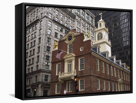 The Old State House, Built in 1713, Boston, Massachusetts, New England, USA-Amanda Hall-Framed Stretched Canvas