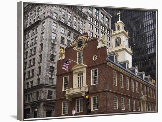 The Old State House, Built in 1713, Boston, Massachusetts, New England, USA-Amanda Hall-Framed Photographic Print