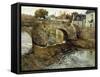 The Old Stone Bridge-Fritz Thaulow-Framed Stretched Canvas
