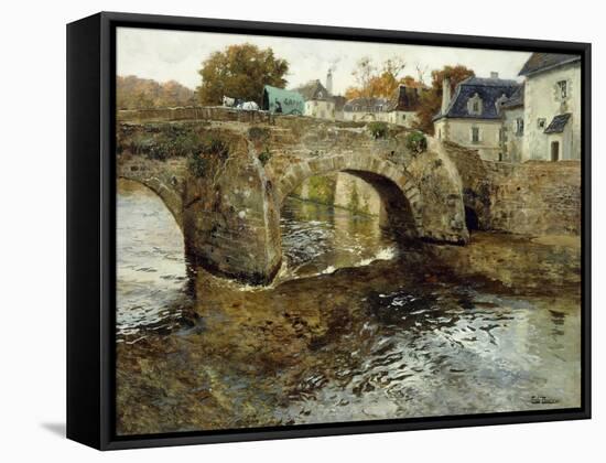 The Old Stone Bridge-Fritz Thaulow-Framed Stretched Canvas