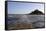 The Old Stone Causeway Leading to St. Michaels Mount Submerged by the Incoming Tide-Simon Montgomery-Framed Stretched Canvas