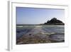 The Old Stone Causeway Leading to St. Michaels Mount Submerged by the Incoming Tide-Simon Montgomery-Framed Photographic Print