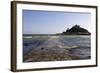 The Old Stone Causeway Leading to St. Michaels Mount Submerged by the Incoming Tide-Simon Montgomery-Framed Photographic Print