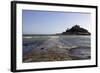 The Old Stone Causeway Leading to St. Michaels Mount Submerged by the Incoming Tide-Simon Montgomery-Framed Photographic Print