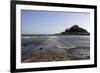 The Old Stone Causeway Leading to St. Michaels Mount Submerged by the Incoming Tide-Simon Montgomery-Framed Photographic Print