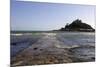 The Old Stone Causeway Leading to St. Michaels Mount Submerged by the Incoming Tide-Simon Montgomery-Mounted Photographic Print