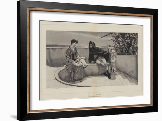 The Old Story-Sir Lawrence Alma-Tadema-Framed Giclee Print