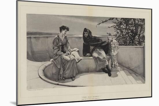 The Old Story-Sir Lawrence Alma-Tadema-Mounted Giclee Print