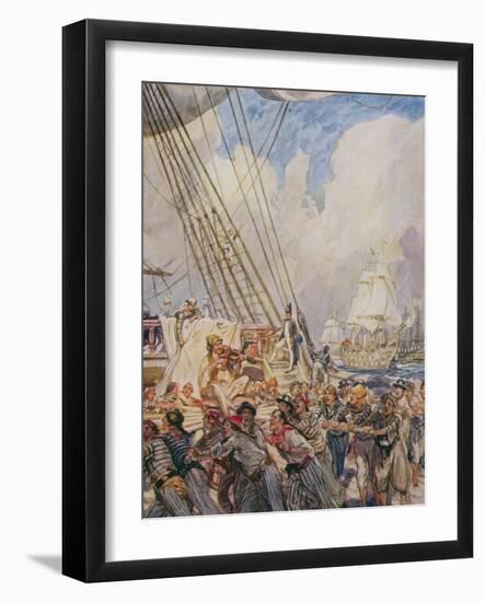 The Old Superb, Illustration from 'Drake's Drum and Other Songs of the Sea' by Henry Newbolt-Arthur David McCormick-Framed Giclee Print