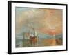 The Old Temeraire Tugged to Her Last Berth-J. M. W. Turner-Framed Giclee Print