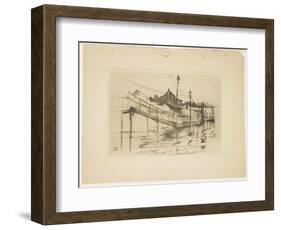 The Old Toll House at Bridgeport (Small Plate), 1888-1889-John Henry Twachtman-Framed Giclee Print