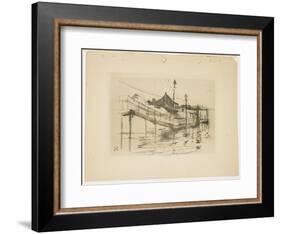 The Old Toll House at Bridgeport (Small Plate), 1888-1889-John Henry Twachtman-Framed Giclee Print