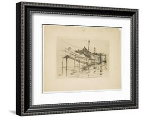 The Old Toll House at Bridgeport (Small Plate), 1888-1889-John Henry Twachtman-Framed Giclee Print