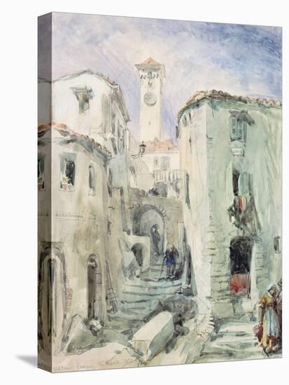 The Old Tower at Cannes, 1870-William 'Crimea' Simpson-Stretched Canvas