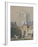 The Old Tower, Cologne Cathedral (Watercolour Heightened with White Bodycolour)-Samuel Prout-Framed Giclee Print