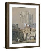 The Old Tower, Cologne Cathedral (Watercolour Heightened with White Bodycolour)-Samuel Prout-Framed Giclee Print