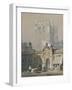The Old Tower, Cologne Cathedral (Watercolour Heightened with White Bodycolour)-Samuel Prout-Framed Giclee Print