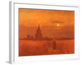 The Old Tower in the Fields, 1884-Vincent van Gogh-Framed Giclee Print