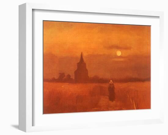 The Old Tower in the Fields, 1884-Vincent van Gogh-Framed Giclee Print