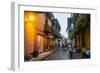 The old town after sunset, UNESCO World Heritage Site, Cartagena, Colombia, South America-Michael Runkel-Framed Photographic Print