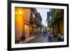 The old town after sunset, UNESCO World Heritage Site, Cartagena, Colombia, South America-Michael Runkel-Framed Photographic Print