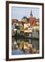 The Old Town and river Regnitz. Bamberg in Franconia, a part of Bavaria. The Old Town is listed as -Martin Zwick-Framed Photographic Print