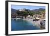 The Old Town Beach at Monterosso Al Mare from the Cinque Terre Coastal Path-Mark Sunderland-Framed Photographic Print