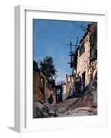 The Old Town Below the Cemetery, Menton, 1890-Emmanuel Lansyer-Framed Giclee Print