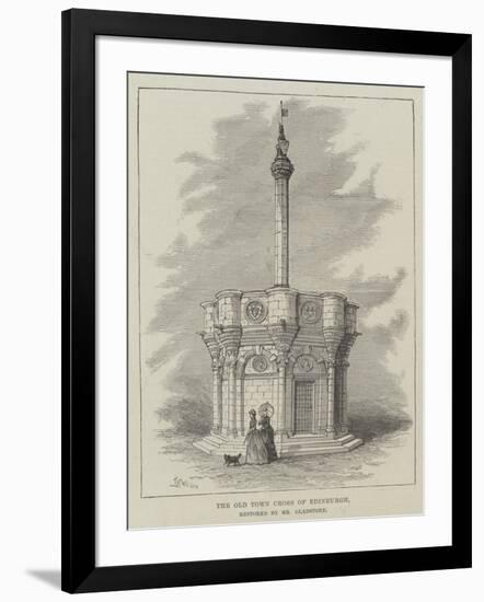 The Old Town Cross of Edinburgh, Restored by Mr Gladstone-Thomas Harrington Wilson-Framed Giclee Print