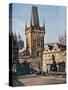 The Old Town End of the King Charles Bridge, Prague, Czech Republic, 1943-null-Stretched Canvas