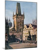 The Old Town End of the King Charles Bridge, Prague, Czech Republic, 1943-null-Mounted Giclee Print