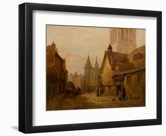 The Old Town Hall, Leicester, 1874 (Oil on Canvas)-John Fulleylove-Framed Giclee Print