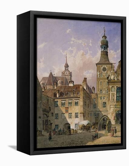The Old Town Hall, Munich-Friedrich Eibner-Framed Stretched Canvas
