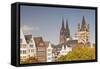 The Old Town of Cologne, North Rhine-Westphalia, Germany, Europe-Julian Elliott-Framed Stretched Canvas