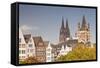 The Old Town of Cologne, North Rhine-Westphalia, Germany, Europe-Julian Elliott-Framed Stretched Canvas