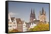 The Old Town of Cologne, North Rhine-Westphalia, Germany, Europe-Julian Elliott-Framed Stretched Canvas